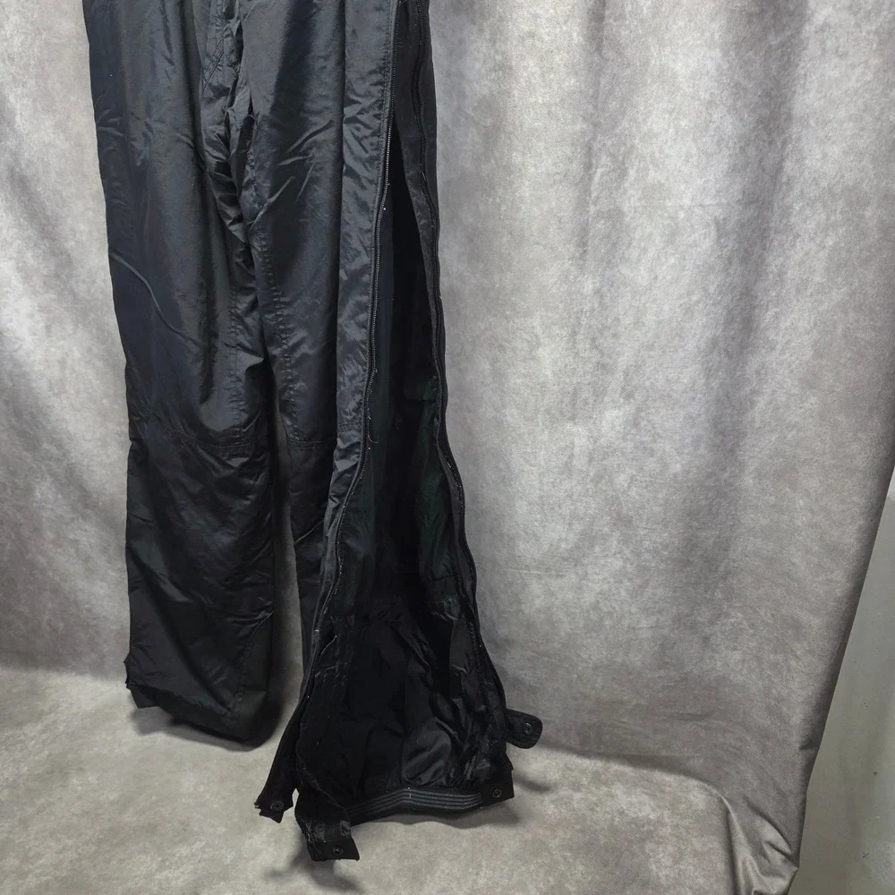 The North Face HyVent Black Ski Pants Mens Large Full Side Zip Snow Snowboard
